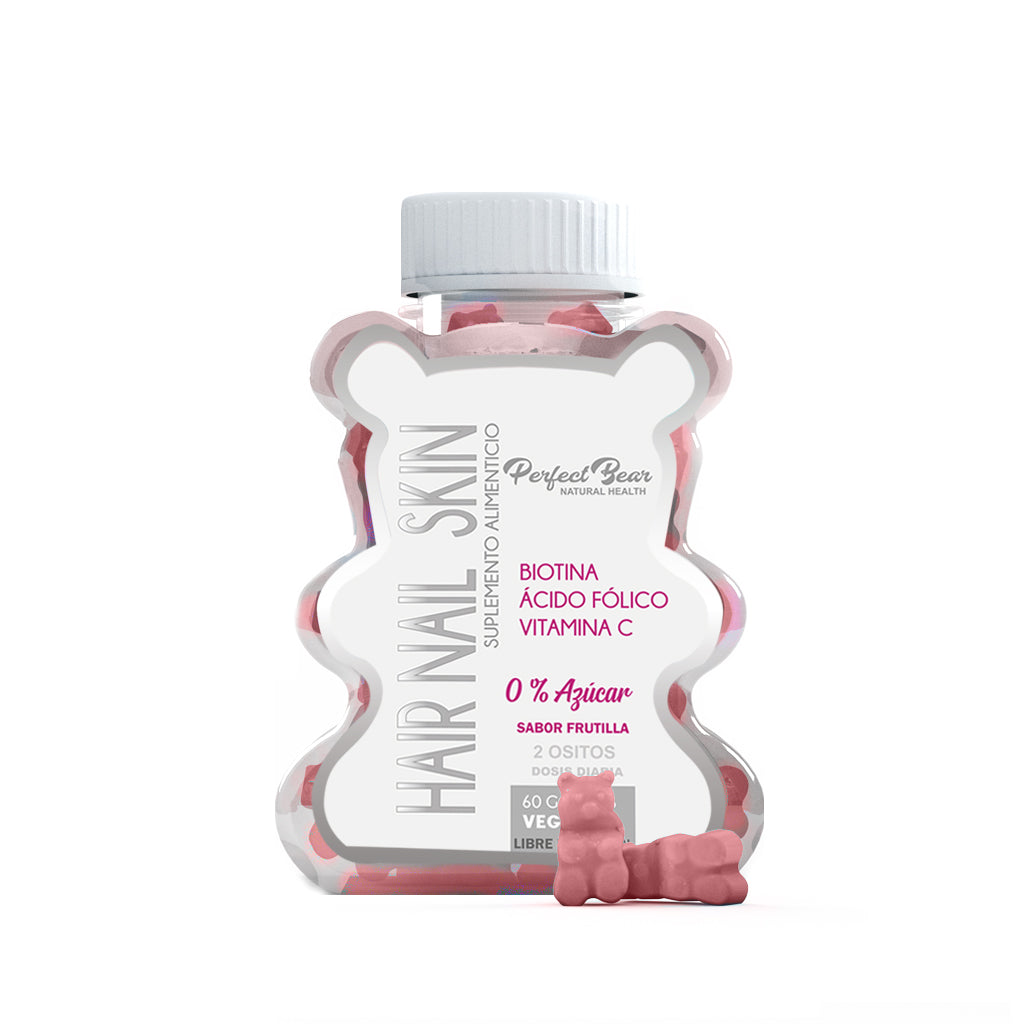Hair, Nails & Skin Sin Azúcar Gomitas x 60 Rosada — Perfect Bear