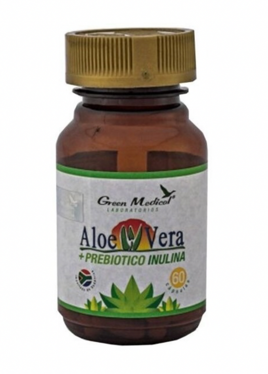 ALOE VERA + PREBIOTICO DE INULINA X 60 CAP GREEN MED
