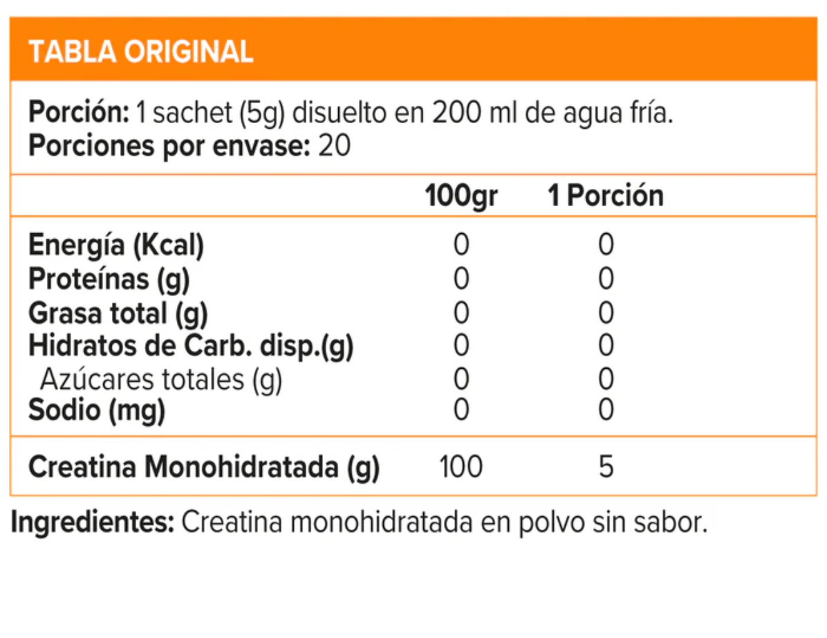CREATINA XTREME BOOST SBRE 5 GR SIN SABOR X 20 SACHETS