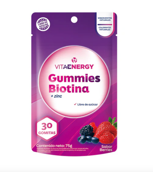 BIOTINA + ZINC GOMITAS X 30 UND VITAENERGY