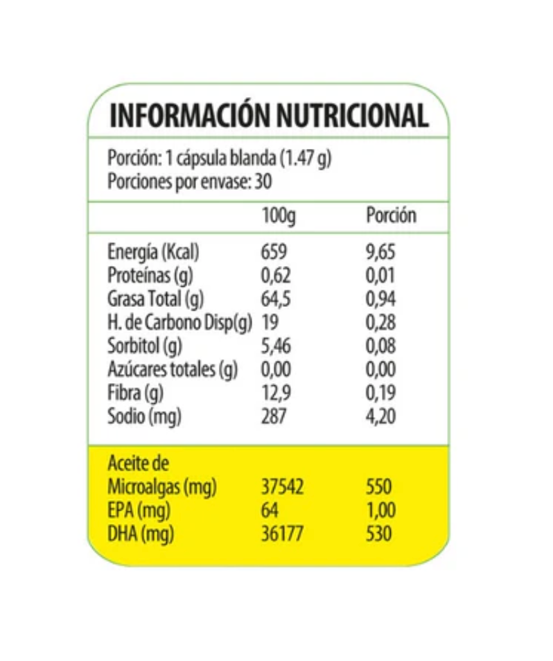 OMEGA 3 UP VEGAN DHA 530 CAP X 30