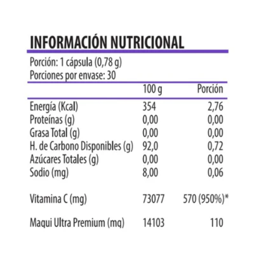 QI MAQUI CAP MAX + VITAMINA C X 30