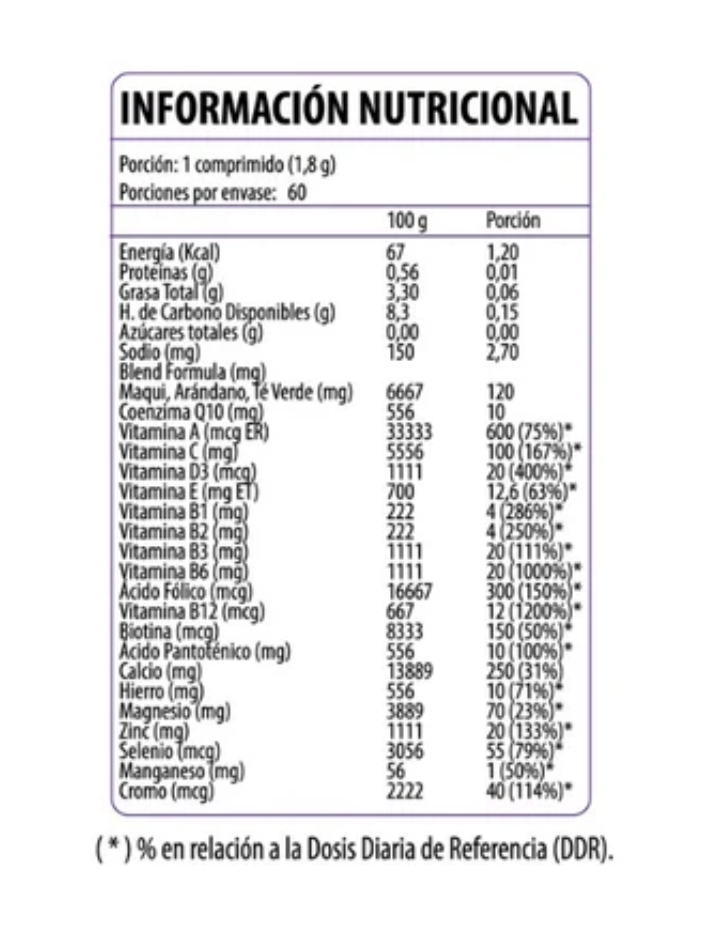 VITAMIN UP MULTIWOMAN (VIT B, COMPLEJO B, ZINC, MN, Q10, ANTIOX)