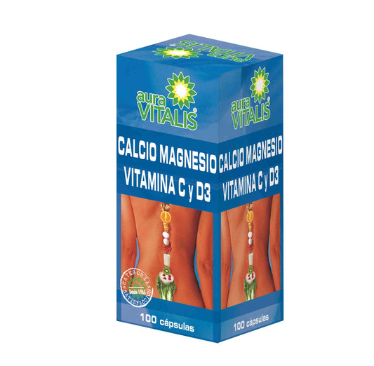 Calcio + Magnesio + Vitamina C + D3 Cápsulas 367 mg x 100 — Aura Vitalis